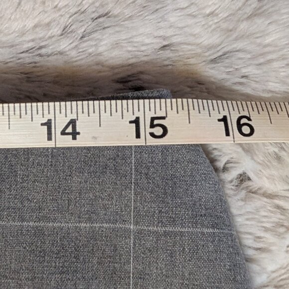 Banana Republic Gray Windowpane Suit Skirt Sz 8 Petite - Picture 6 of 9